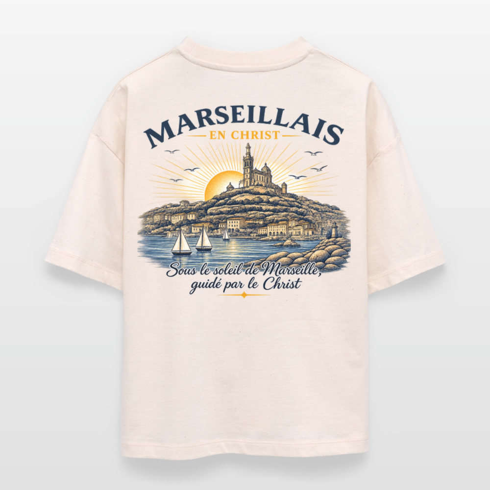 T-shirt bio 3 " MARSEILLAIS EN CHRIST " Unisexe - écru doux