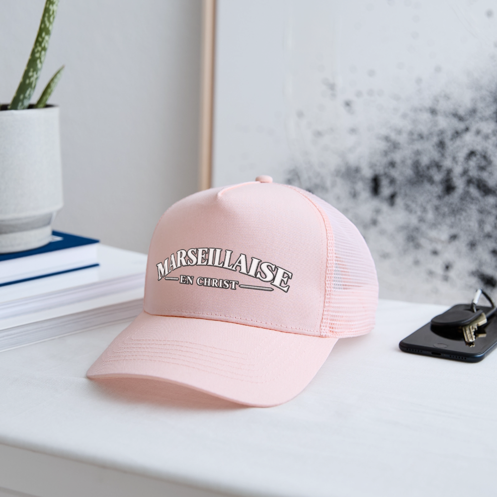 Casquette "Marseillaise en Christ " - rose pâle