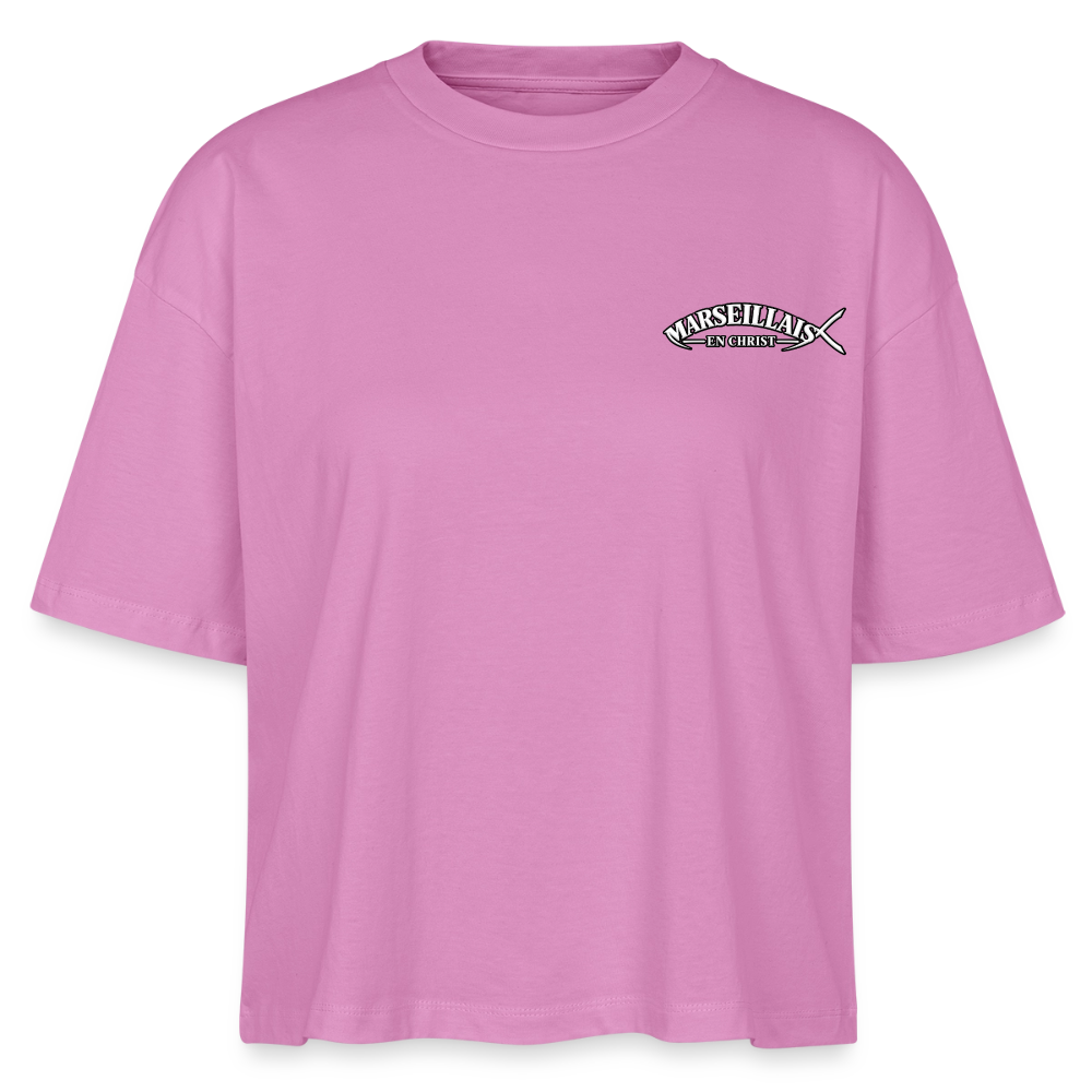 T-shirt bio 3 " MARSEILLAIS EN CHRIST " Unisexe - rose