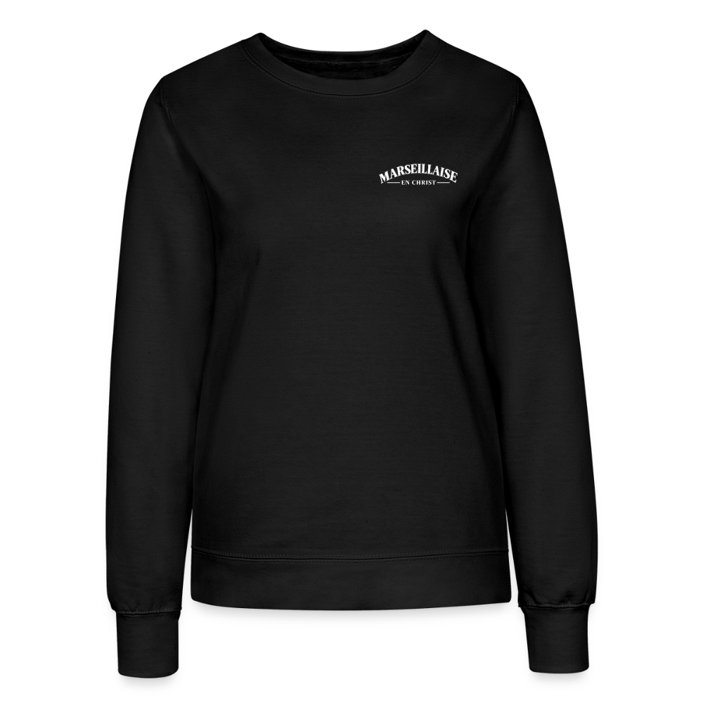 Sweat Femme " Marseillaise en Christ " - noir