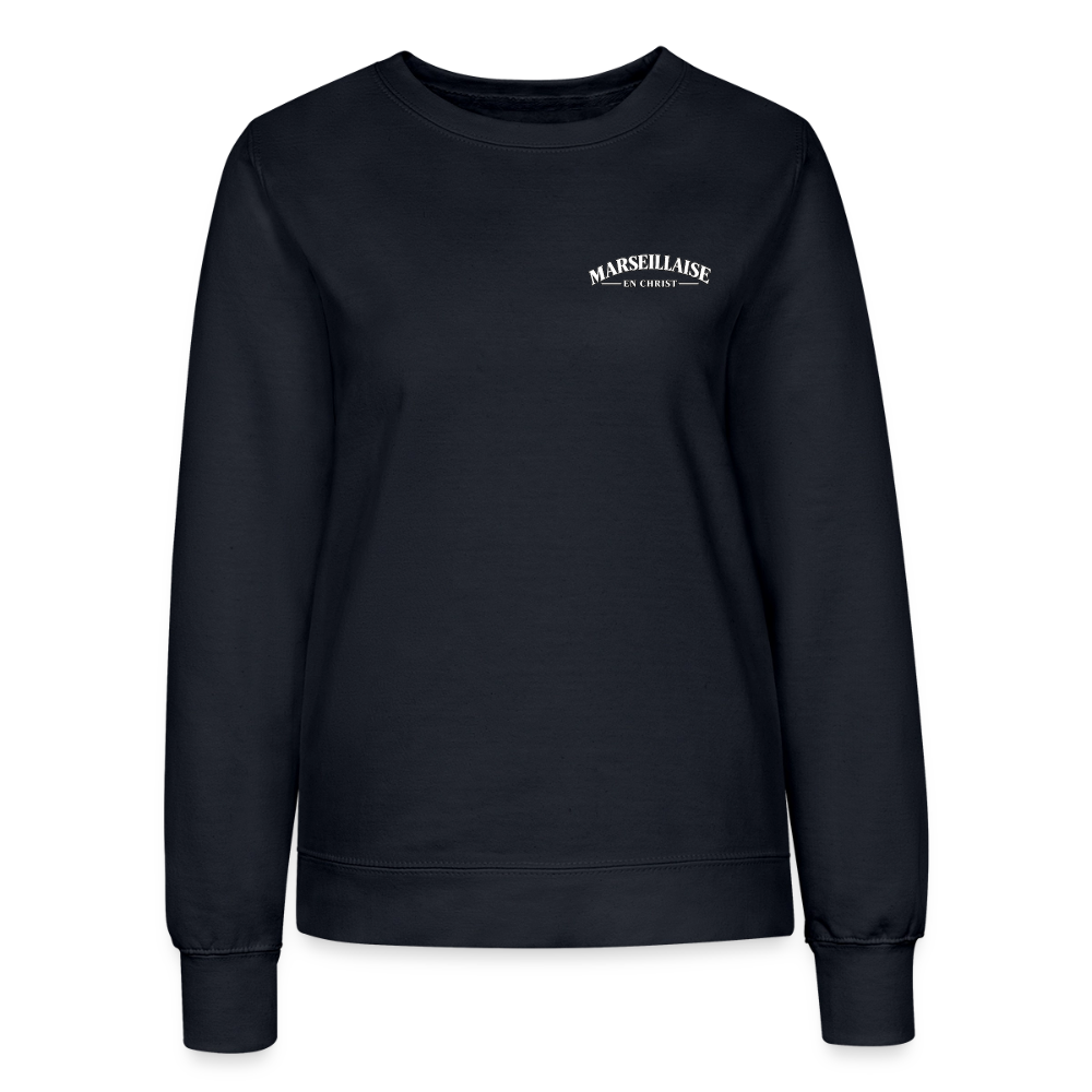 Sweat Femme " Marseillaise en Christ " - marine