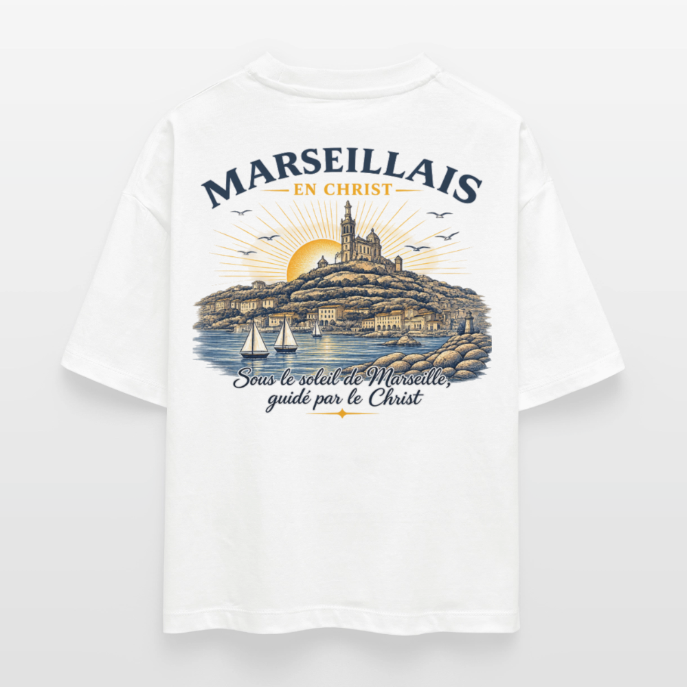 T-shirt bio 3 " MARSEILLAIS EN CHRIST " Unisexe - blanc