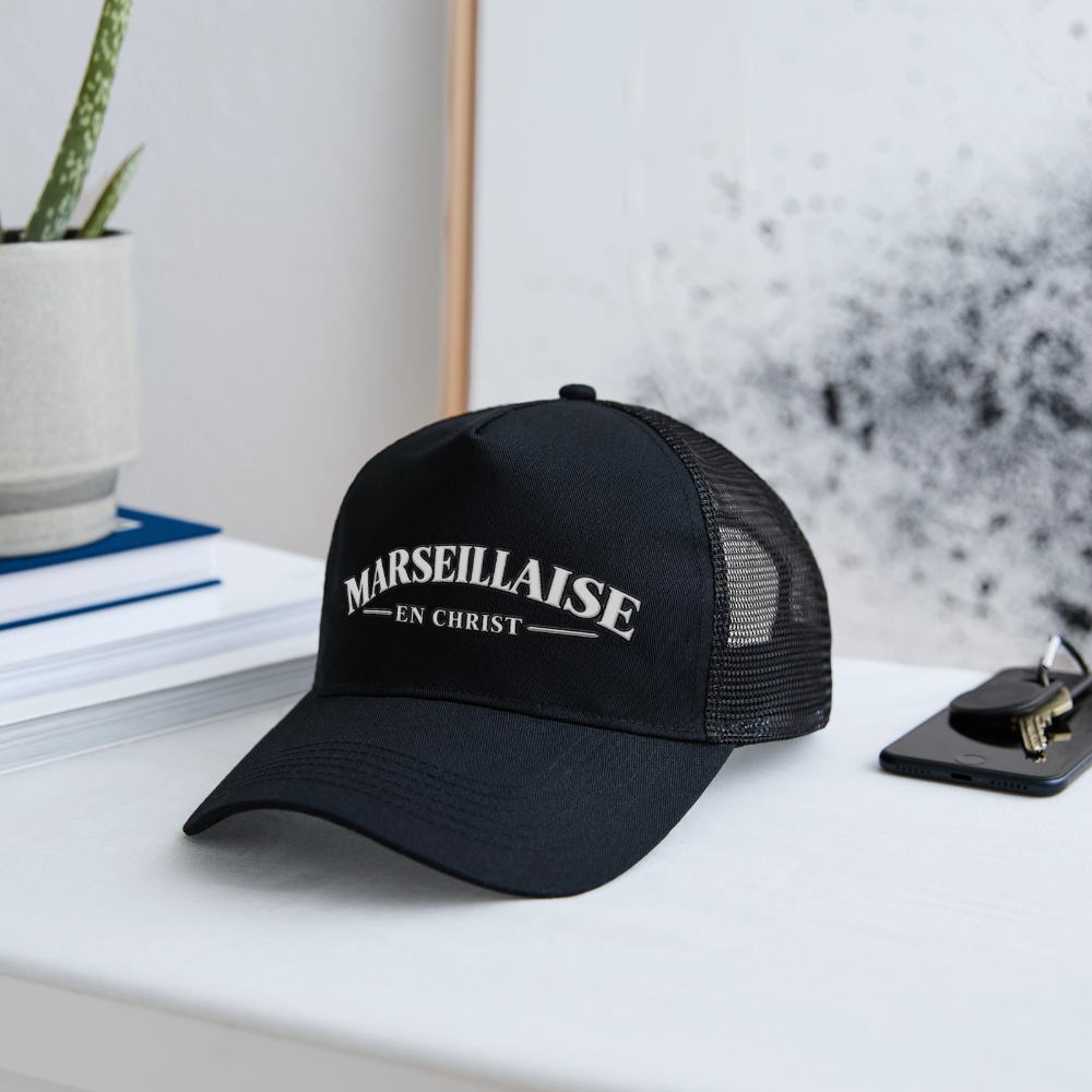 Casquette "Marseillaise en Christ " - noir/noir