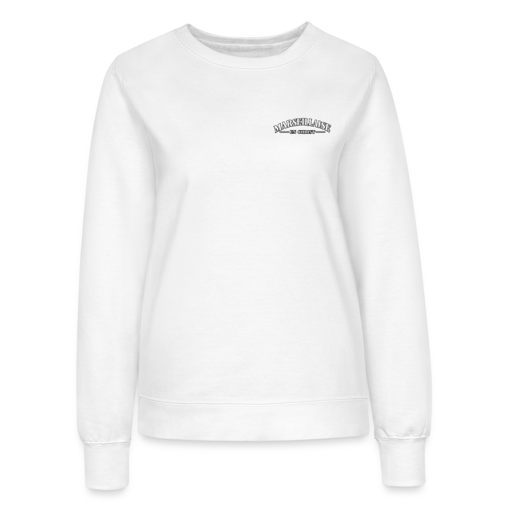 Sweat Femme " Marseillaise en Christ " - blanc