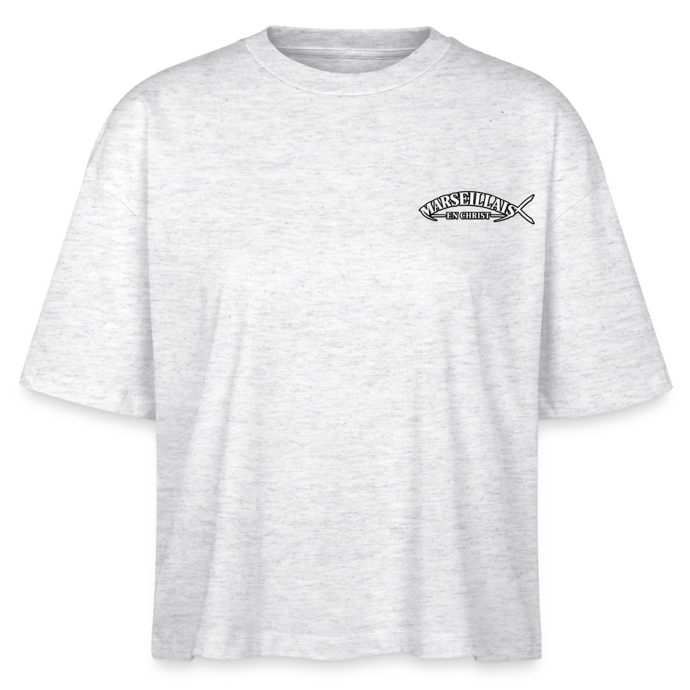 T-shirt bio 3 " MARSEILLAIS EN CHRIST " Unisexe - blanc chiné