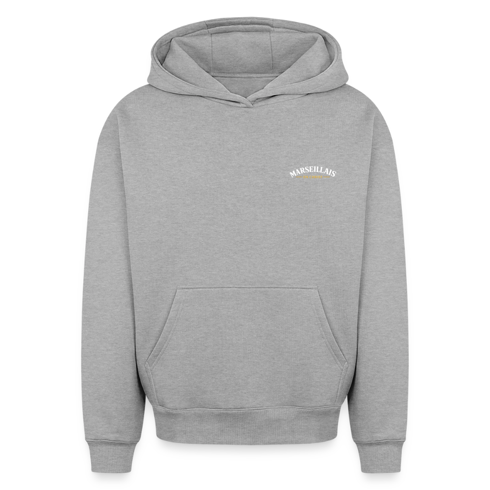 Sweat à capuche unisexe " ICI c'est Jésus " - gris chiné
