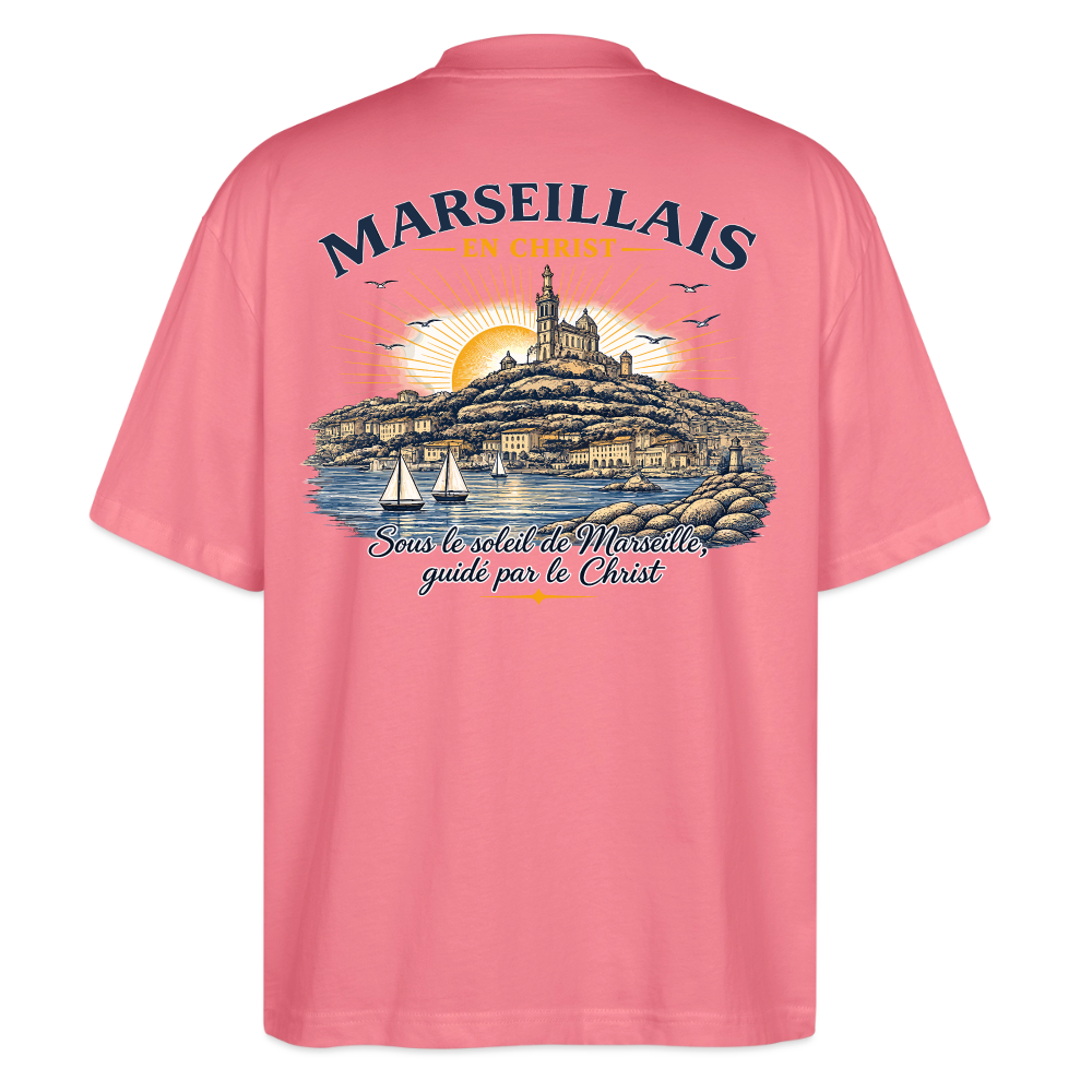 T-shirt Premium bio oversize Unisexe - rose 