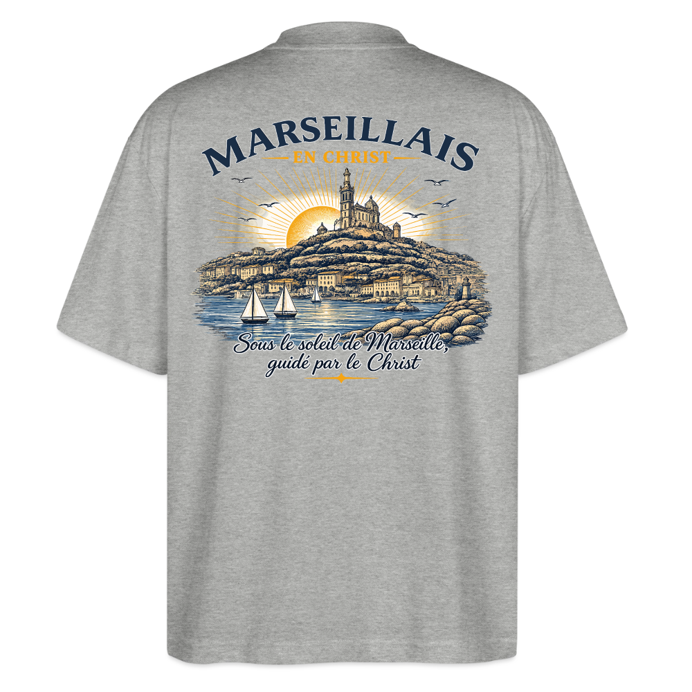 T-shirt Premium bio oversize Unisexe - gris chiné