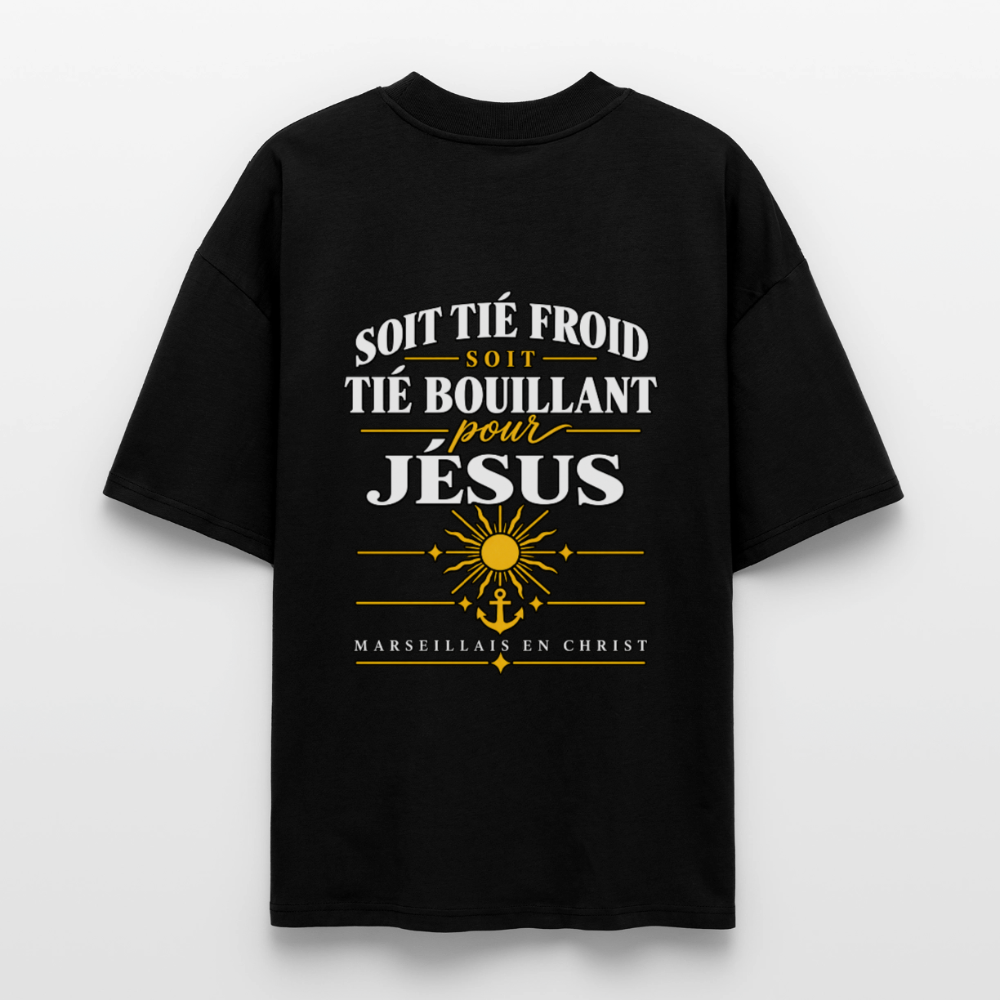 T-shirt Premium bio "  Tié froid ou bouillant "  Unisexe - noir