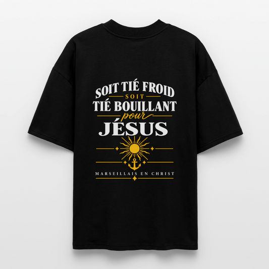 T-shirt Premium bio "  Tié froid ou bouillant "  Unisexe - noir